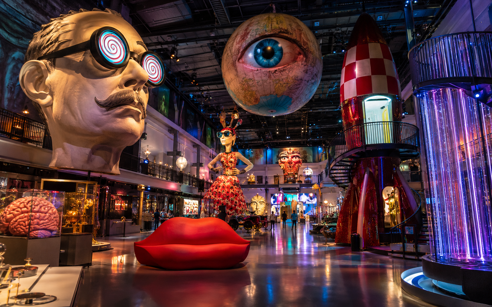 An unusual museum exhibit with quirky and unexpected displays